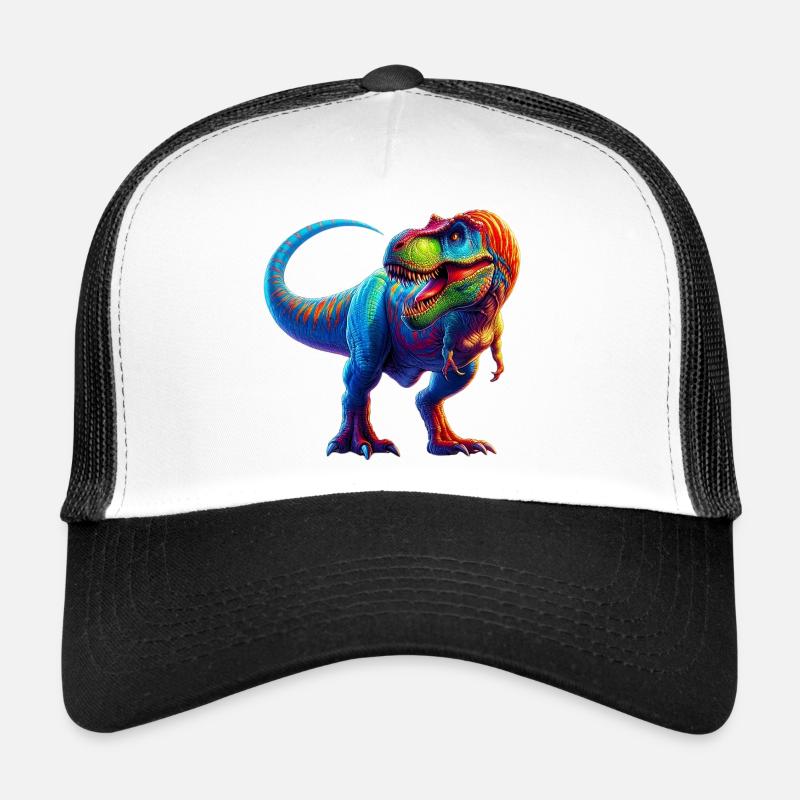 Dinosaurier - Trucker Cap - Weiß/Schwarz