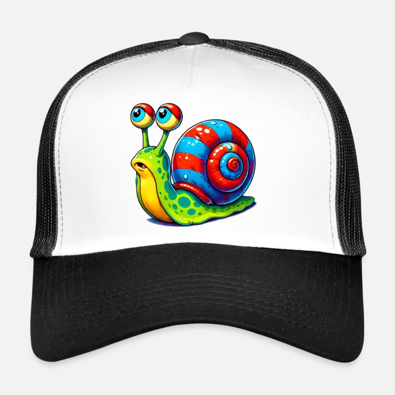 Schnecke - Trucker Cap - Weiß/Schwarz