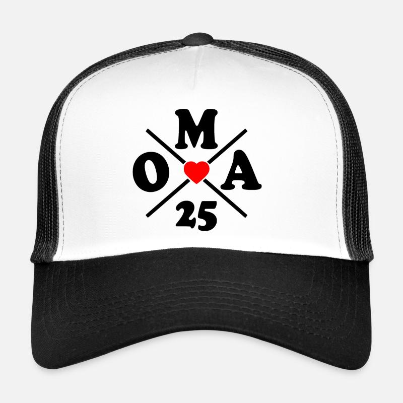 Oma 2025 - Trucker Cap - Weiß/Schwarz
