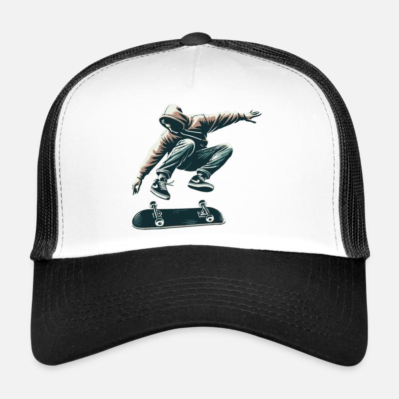 Skater - Trucker Cap - Weiß/Schwarz