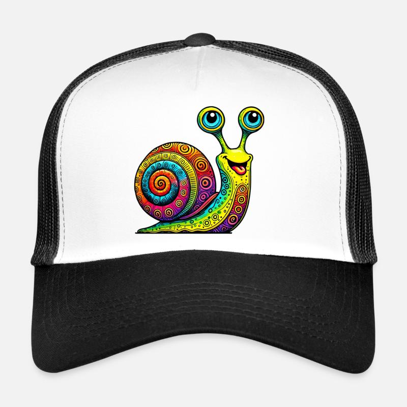 Schnecke - Trucker Cap - Weiß/Schwarz