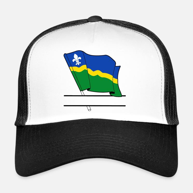 Drapeau Flevoland bannière de texte Casquette trucker 