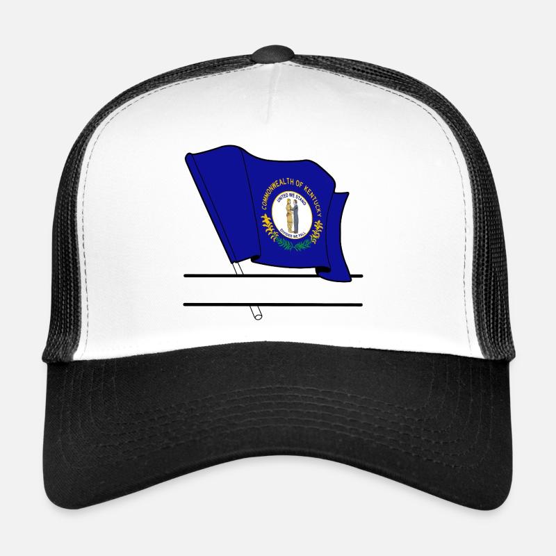Bannière de texte du drapeau du Kentucky Casquette trucker 