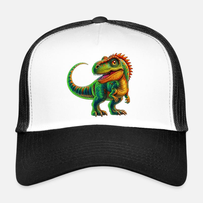 Dinosaurier - Trucker Cap - Weiß/Schwarz