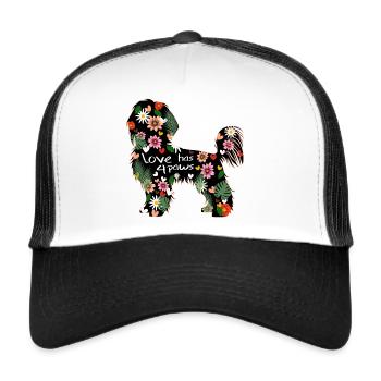 Maltese Dog - Trucker Cap - white/black - Front