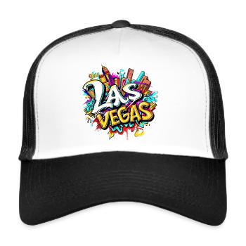 Las Vegas California graffiti - Trucker Cap - white/black - Front