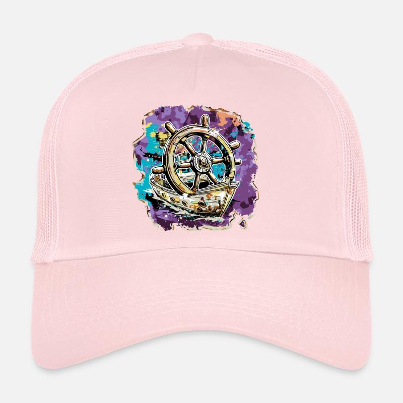 Urlaub beginnt auf dem Boot skipper kapitän Trucker Cap