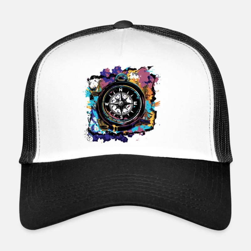 Captain Boat Compass Trucker Cap