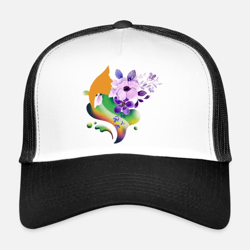 Blumenregenbogen-Silhouette Trucker Cap
