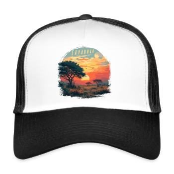 Savannah africa safari - Trucker Cap - white/black - Front