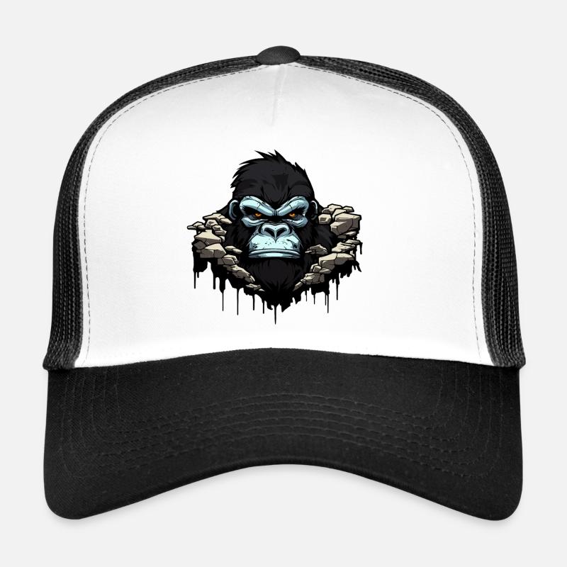 Gorille à dos argenté Casquette trucker 