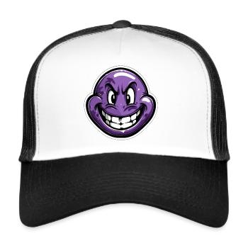 Face violet laugh grimly - Trucker Cap - white/black - Front