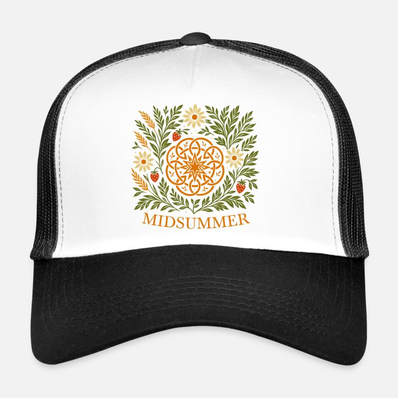 Mittsommer Sommer Mandala - Erdbeeren & Blumen Trucker Cap