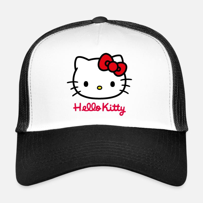 Hello Kitty Klassisch Mit Hello Kitty Schriftzug - Trucker Cap - Weiß/Schwarz