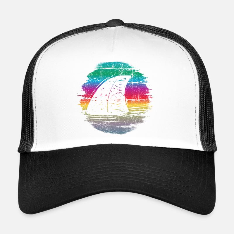 coucher de soleil surfer vague illustration Casquette trucker 