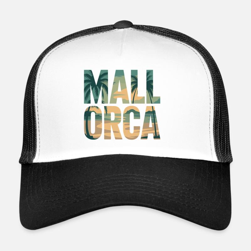 Majorque vacances palmier plage baller Casquette trucker 