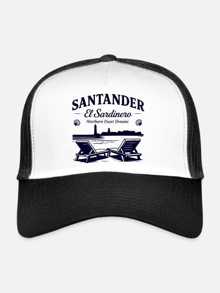 Santander El Sardinero Beach -Northern Coast Dream - Trucker Cap - white/black - Front