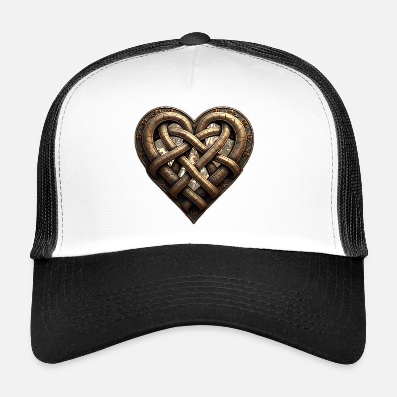 Medieval fantasy intertwined heart Trucker Cap