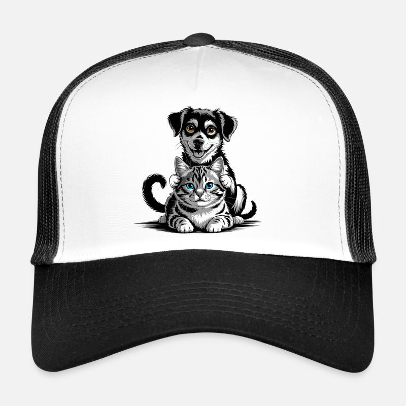Meilleurs amis chien et chat Casquette trucker 