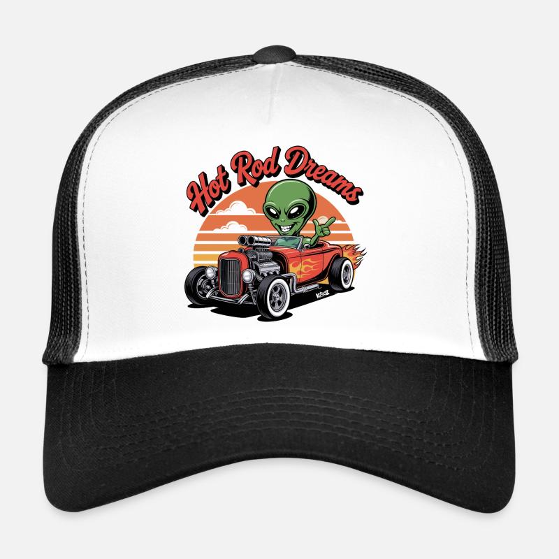 Alien Hot Rod with Sunset Trucker Cap