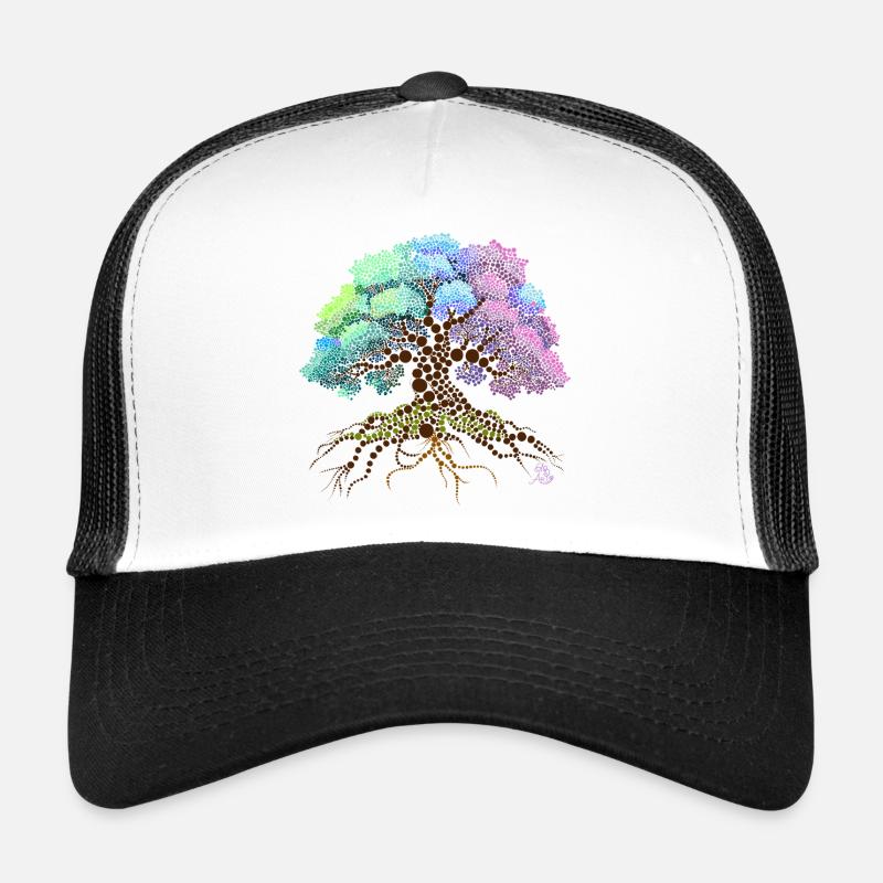 Lebensbaum - Trucker Cap - Weiß/Schwarz