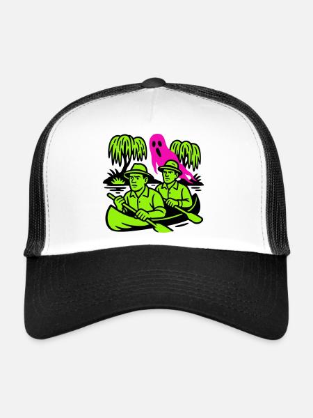 Ghost in the jungle - Trucker Cap - white/black - Front