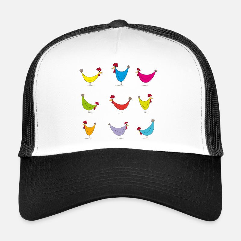 Bunte Hühner Fröhliches Muster Trucker Cap