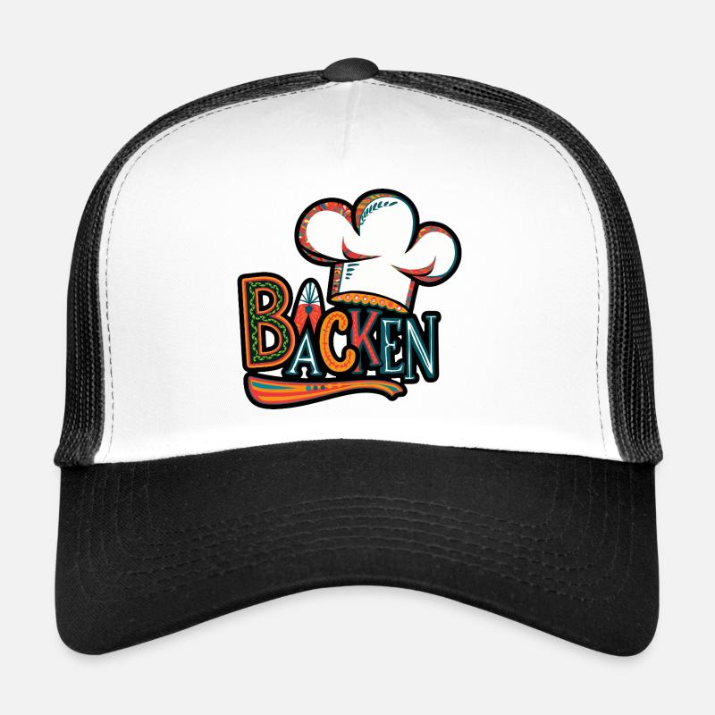 Baker chef hat illustration Trucker Cap