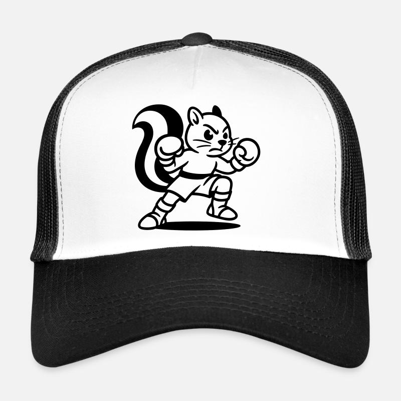 Boxer Écureuil - Casquette trucker - blanc/noir