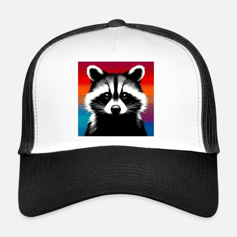 Waschbär - Trucker Cap - Weiß/Schwarz