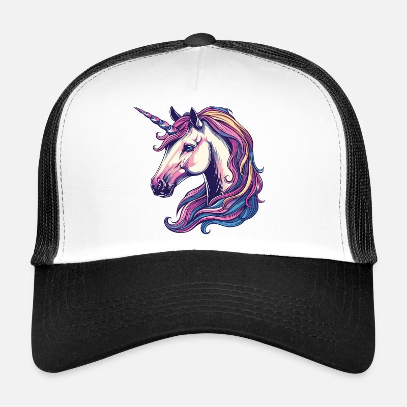 Fantasie Einhorn mit Regenbogenmähne Trucker Cap