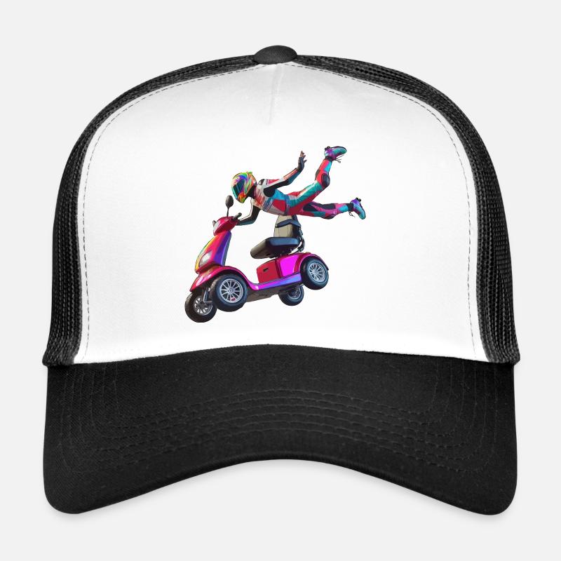 Cascade en scooter de mobilité Casquette trucker 