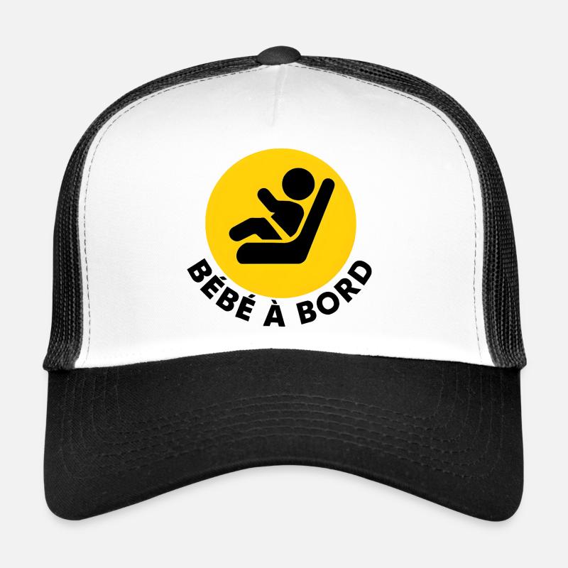Silhouette Siege Enfant Securite Auto Jaune Casquette trucker 