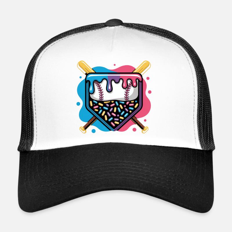 Baseball Home Plate Donut Mit Streuseln Trucker Cap