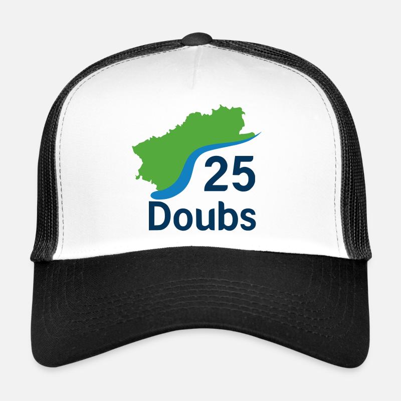 Doubs 25 - Casquette trucker  - blanc/noir
