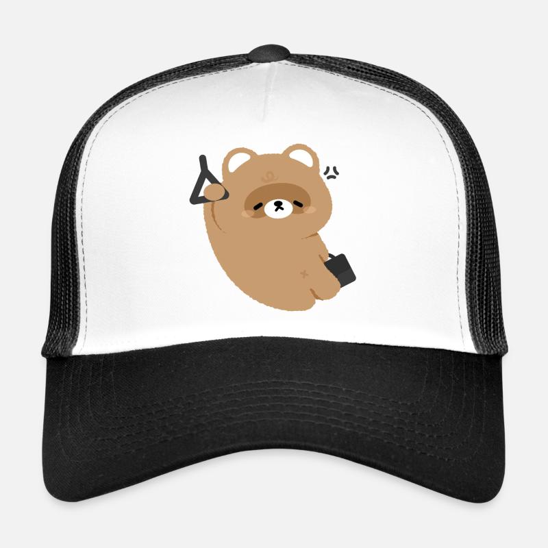 Tired Bear Commute - Trucker Cap - white/black