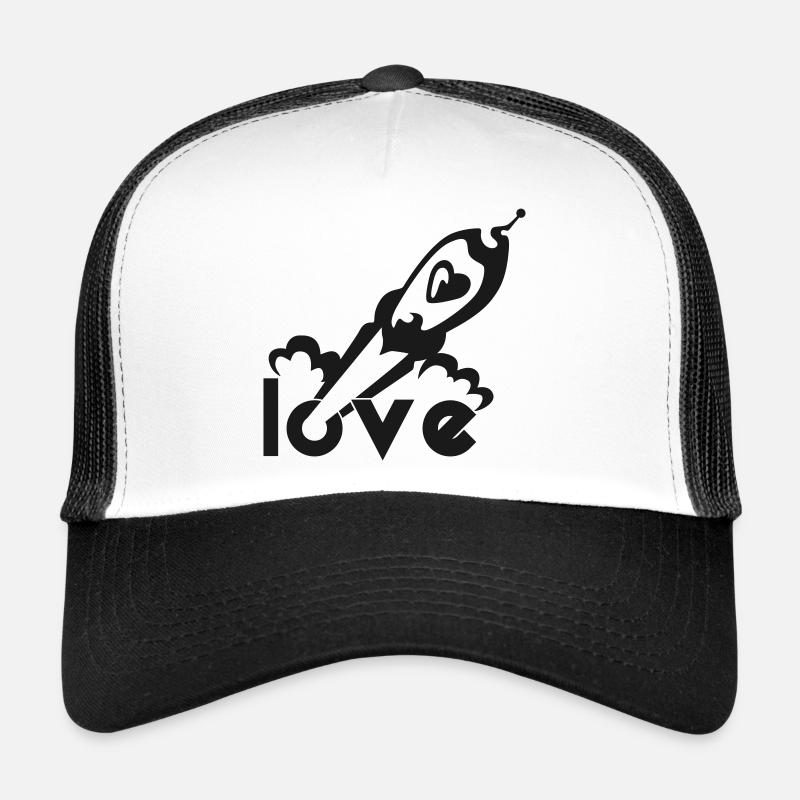 Love Rocket – Conception de l’espace du cœur Casquette trucker 