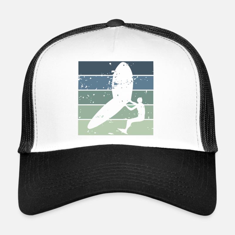 Silhouette Wingfoiler avec planche de surf Casquette trucker 