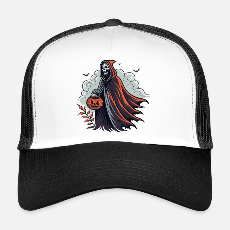 Halloween Sensenmann mit Kürbis Trucker Cap