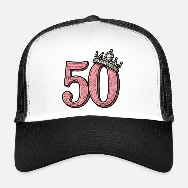 Rose 50 avec couronne - Design d’anniversaire mignon Casquette trucker 
