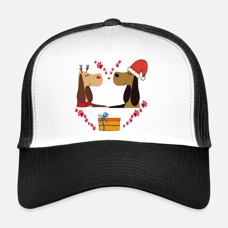 Le bonheur de Noël - Casquette trucker  - blanc/noir