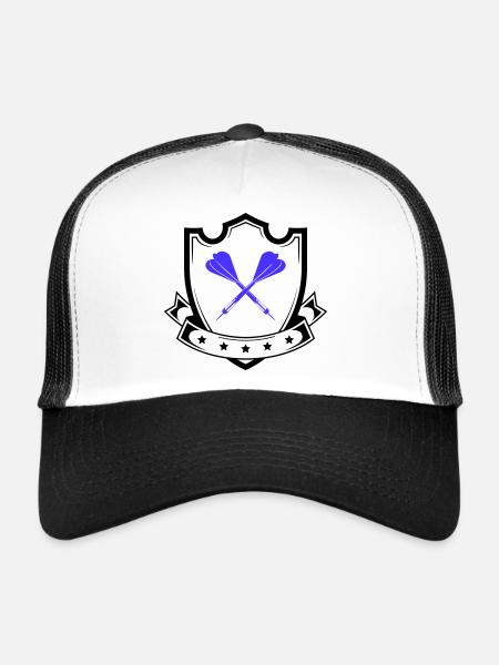 Blue Cross Darts Design - Trucker Cap - white/black - Front