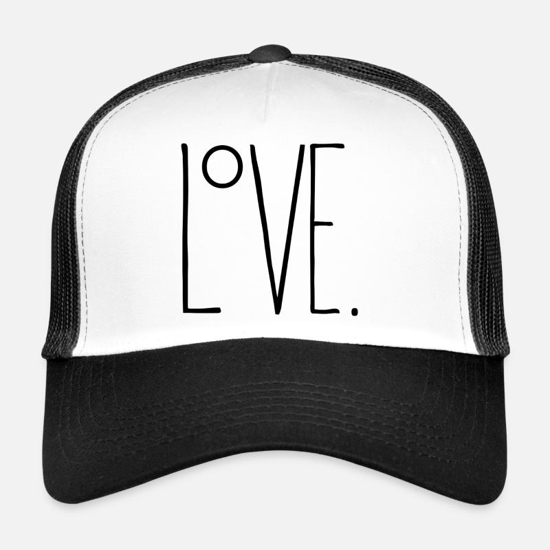 amour - Casquette trucker  - blanc/noir