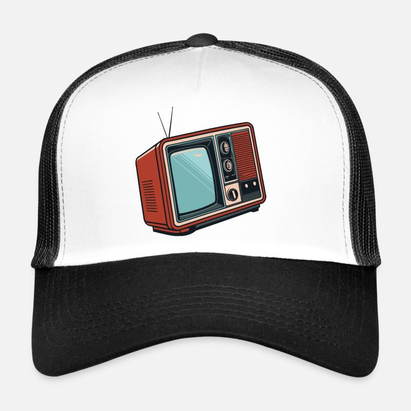 Télévision rétro illustrée Pop Art Casquette trucker 