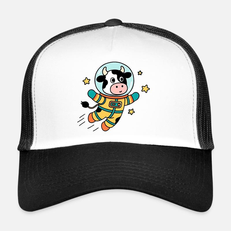 Vache Astronaute dans l'espace Casquette trucker 