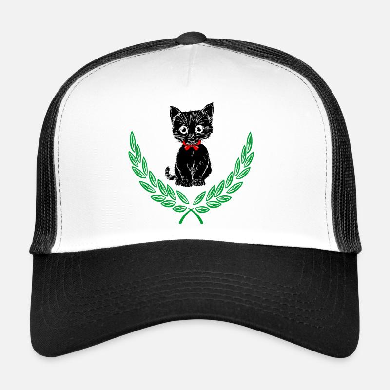 Black in Laurel Wreath Trucker Cap