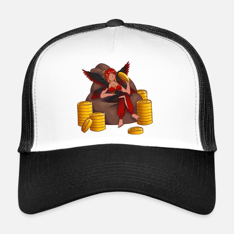 Schatzwächterin mit Flügeln - Trucker Cap - Weiß/Schwarz