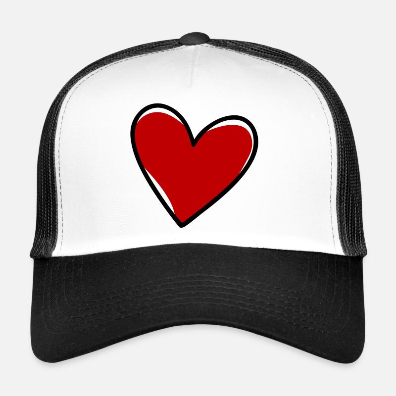 Symbole d’amour des cœurs Casquette trucker 