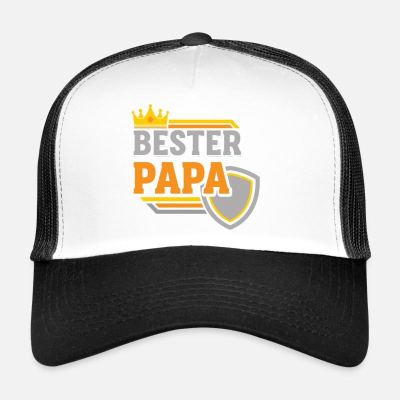 Best Dad Crown Shield Trucker Cap