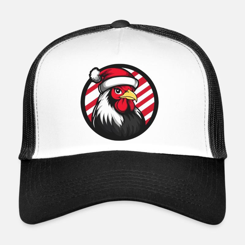 Weihnachts Hahn mit Santa Hut Trucker Cap